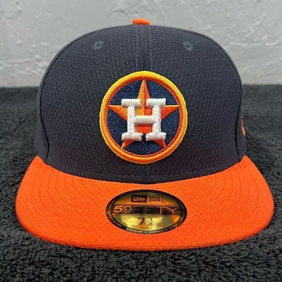 🔥⚾️ HOUSTON ASTROS  New Era 59Fifty Fitted Hat MLB19 Batting Practice Sz 7-1/8” - Picture 1 of 9